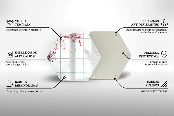 Deska szklana do kuchni Kwiaty na deskach