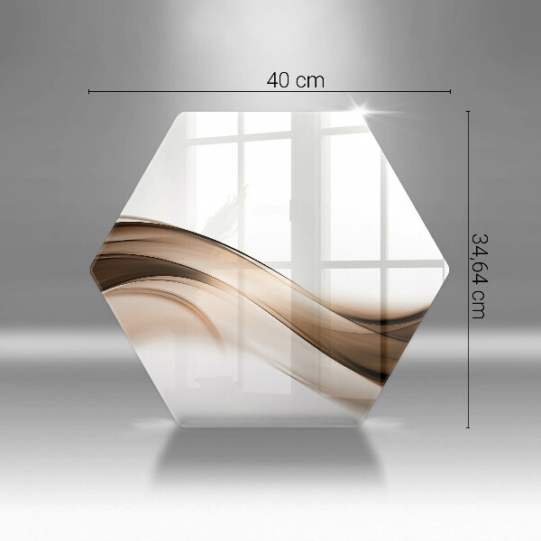 Deska szklana do kuchni Abstrakcja brązowe linie