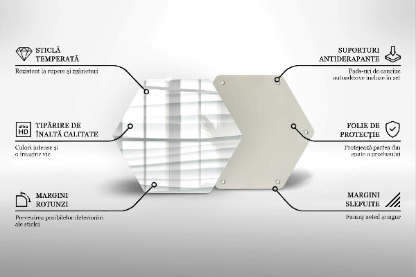 Deska szklana do kuchni Nowoczesna struktura