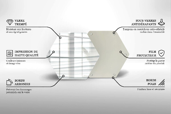 Deska szklana do kuchni Nowoczesna struktura