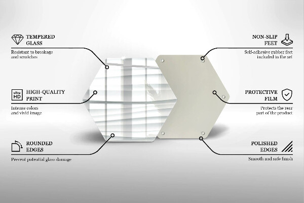 Deska szklana do kuchni Nowoczesna struktura