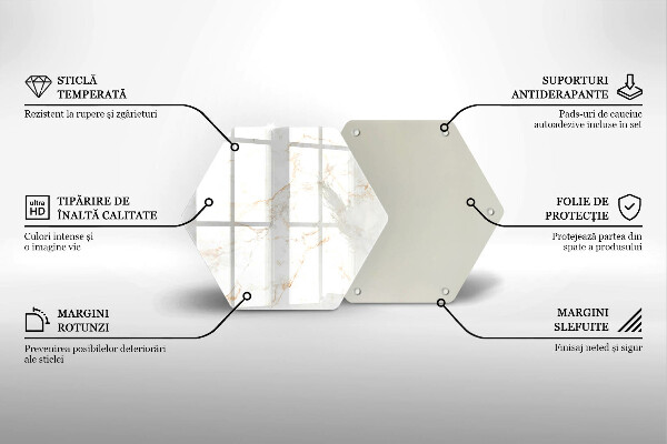 Deska szklana do kuchni Dekoracyjny kamień marmur