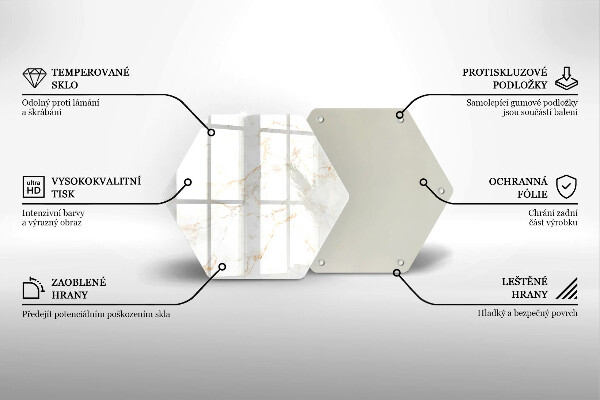 Deska szklana do kuchni Dekoracyjny kamień marmur