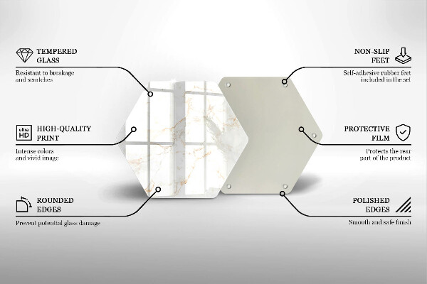 Deska szklana do kuchni Dekoracyjny kamień marmur