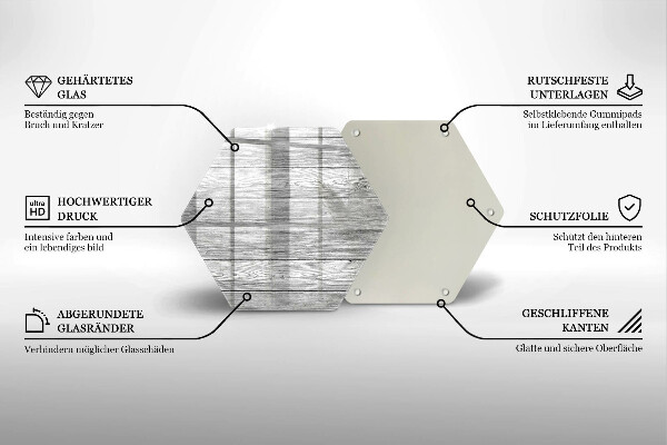 Deska szklana do kuchni Drewno stare deski