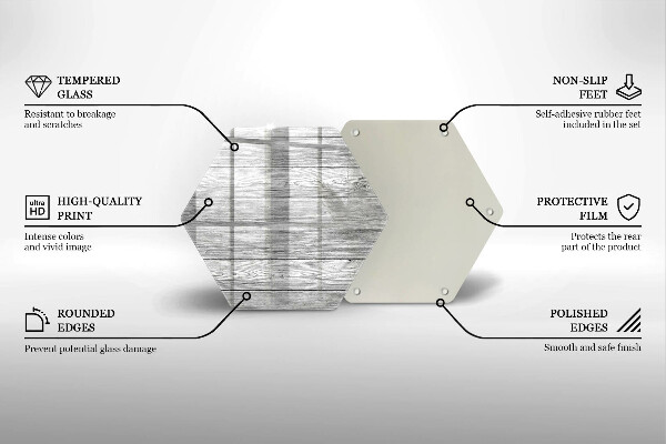 Deska szklana do kuchni Drewno stare deski