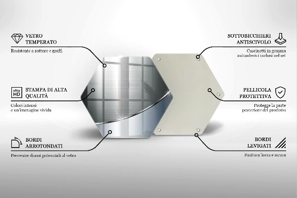 Deska szklana do kuchni Wzór metalowa abstrakcja