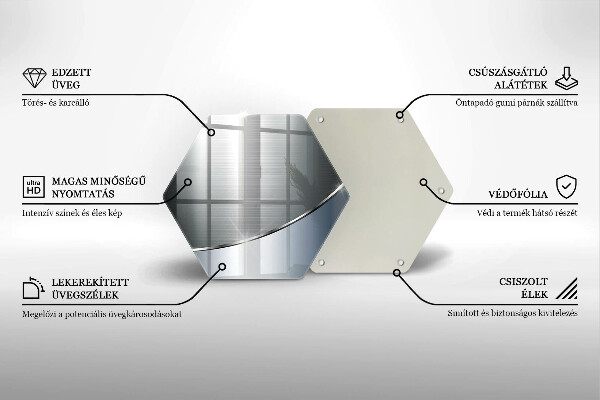 Deska szklana do kuchni Wzór metalowa abstrakcja
