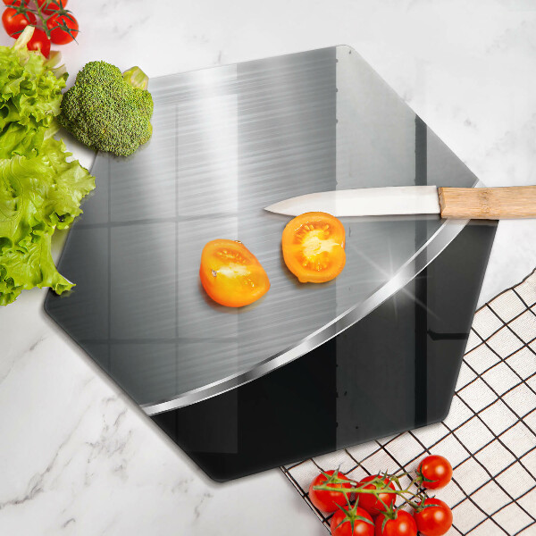 Deska szklana do kuchni Abstrakcja z metalem