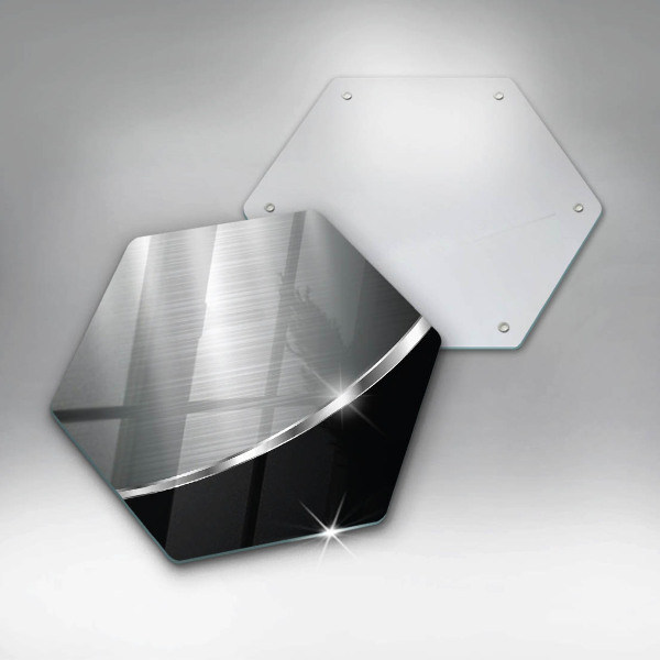 Deska szklana do kuchni Abstrakcja z metalem