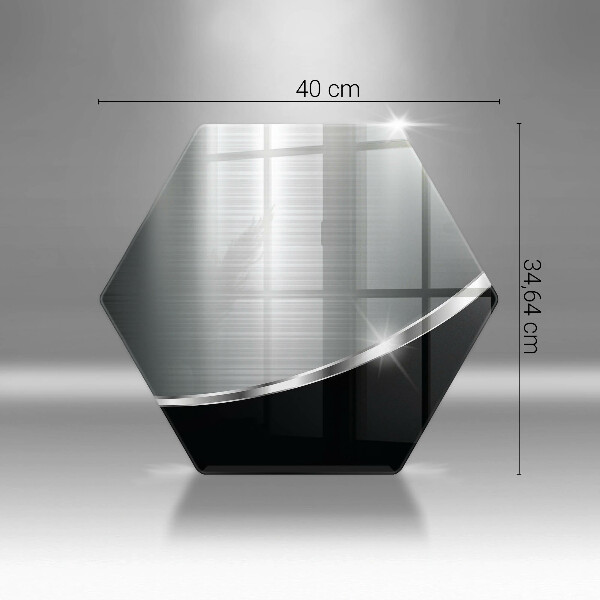 Deska szklana do kuchni Abstrakcja z metalem