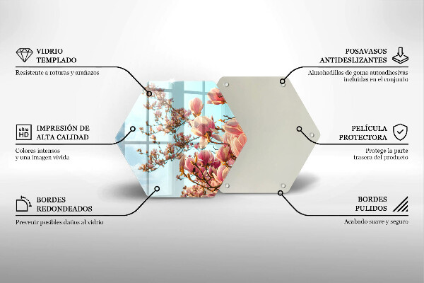 Deska szklana do kuchni Drzewo różowe kwiaty