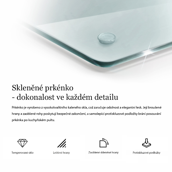 Deska kuchenna transparentna 2x40x52 cm