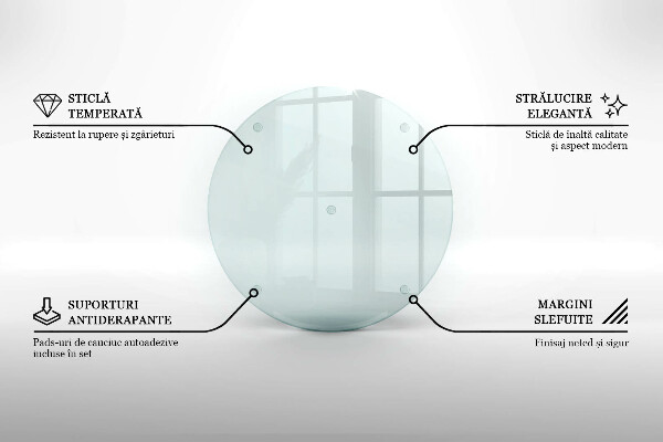 Deska szklana transparentna fi40 cm
