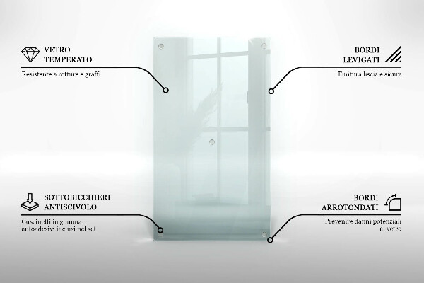 Deska szklana transparentna 52x30 cm