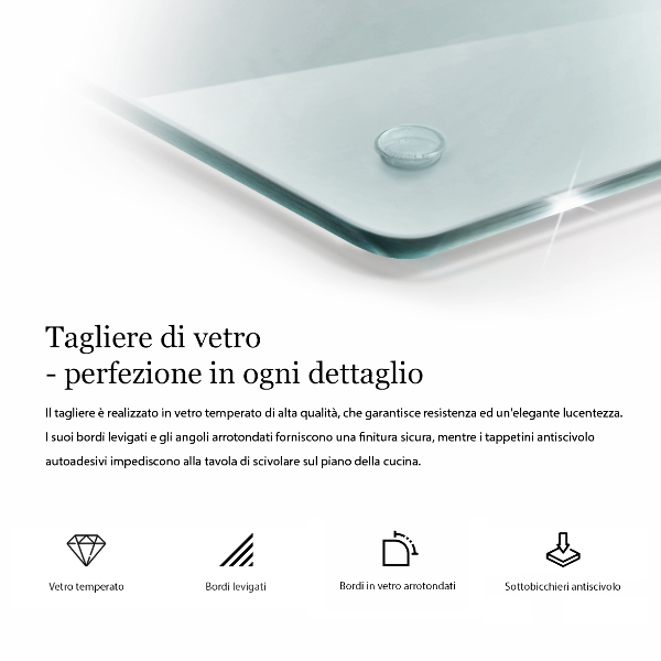 Deska szklana transparentna 52x30 cm