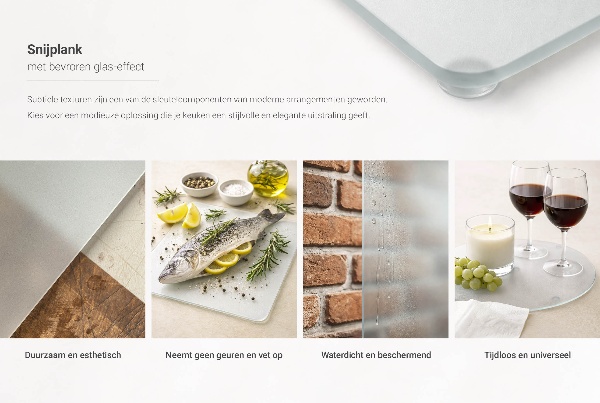 Podwójna deska kuchenna szklana 2 szt. 30x52 cm