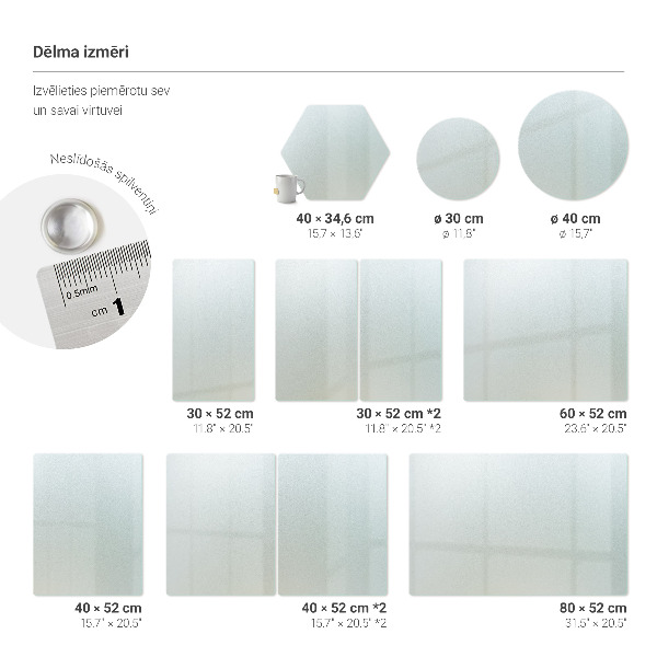 Prostokątna deska do krojenia na blat 60x52 cm