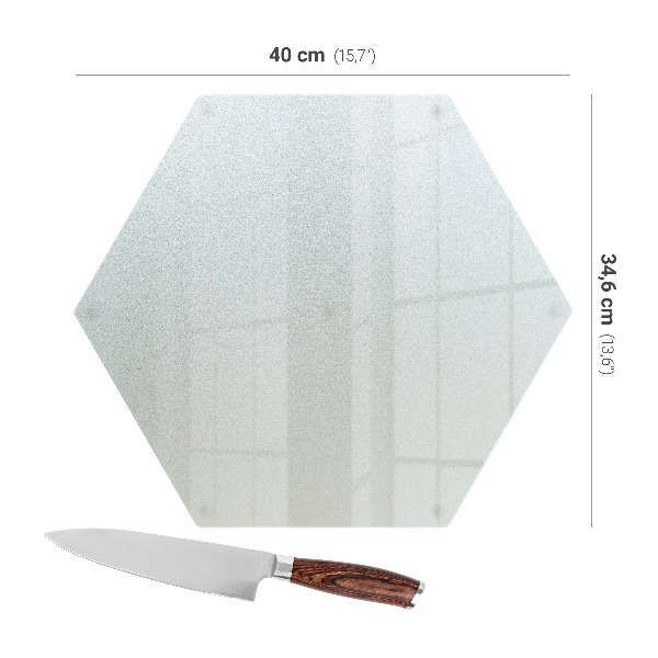 Heksagonalna duża deska do krojenia o wysokości 40 cm