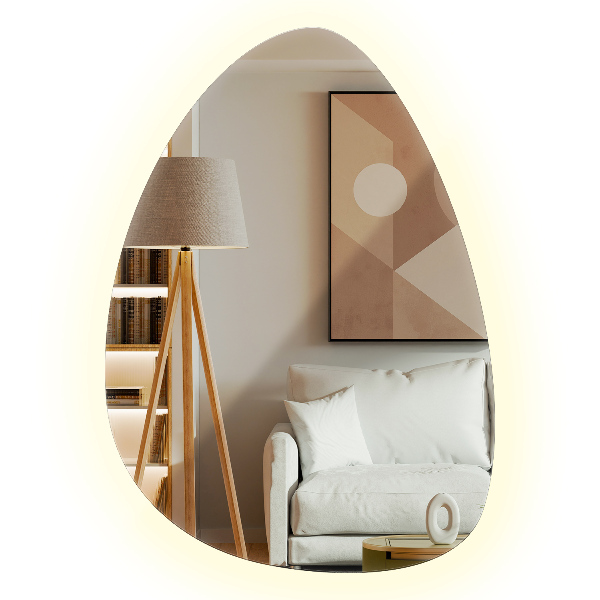 Lustro jajowate LED 64x90 cm