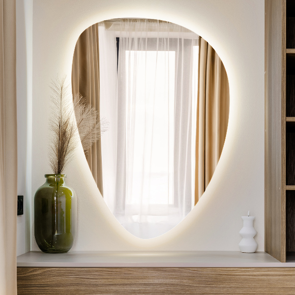 Lustro jajowate LED 64x90 cm