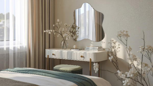 Lustro asymetryczne plama 48x48 cm