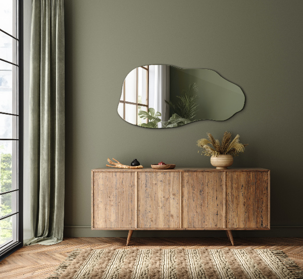 Lustro nieregularne bez ramy stylowy dodatek 45x90