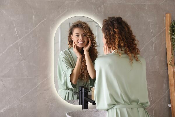 Lustro owalne led 40x70 cm