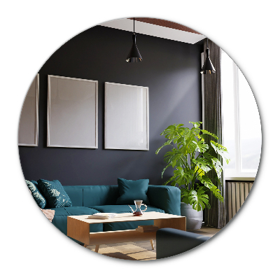 Okrągłe lustro bez ramy fi 80 cm
