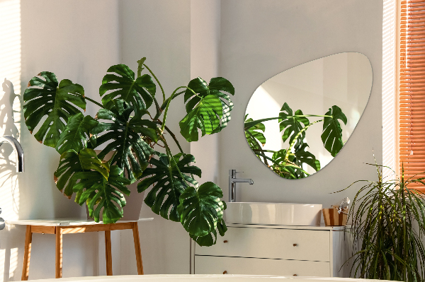 Lustro o organicznym kształcie nowoczesne bez ramy 58x58 cm