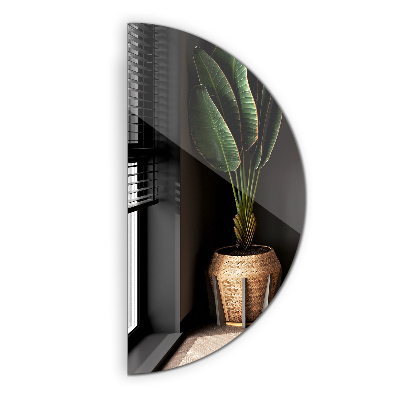 Lustro ścienne półokrągłe bez ramy 40x80 cm