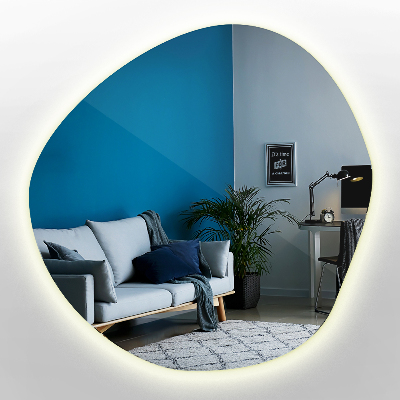 Lustro asymetryczne led 58x58 cm