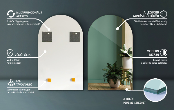 Lustro łukowe 50x90 cm