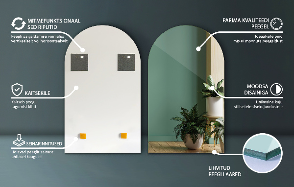 Lustro zaokrąglone 60x100 cm