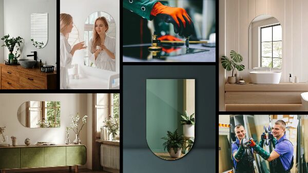 Lustro zaokrąglone 60x100 cm