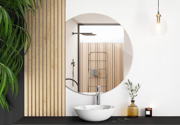 Lustro ścięte dekoracyjne 63x70 cm