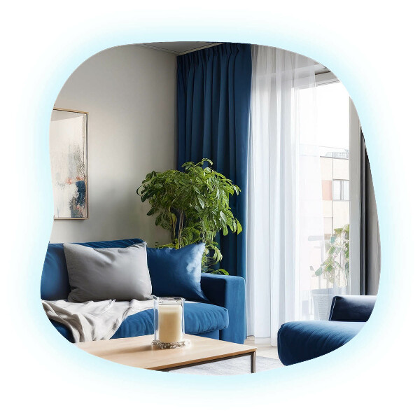 Dekoracyjne lustro nieregularne z podświetleniem led 77x77 cm