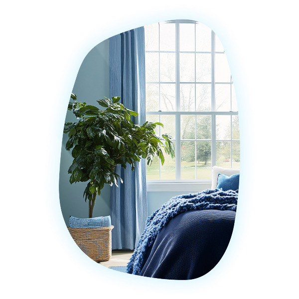 Lustro nieregularne LED w kształcie plamy 91x66 cm