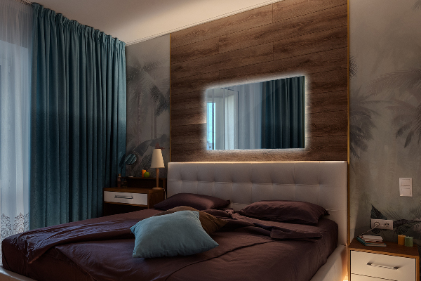 Lustro prostokątne podświetleniem LED 80x60 cm