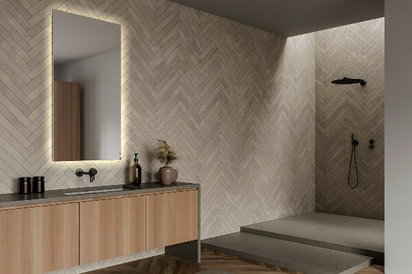 Lustro prostokątne do łazienki z podświetleniem LED 60x40 cm