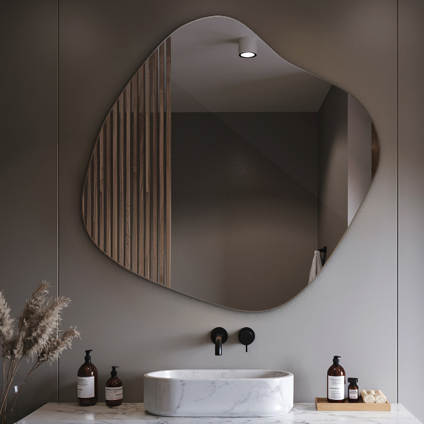 Lustro niesymetryczne w kształcie plamy 77x77 cm