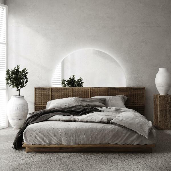 Lustro półokrągłe z podświetleniem led 25x50 cm