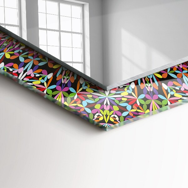 Lustro dekoracyjne prostokątne Kolorowa mandala