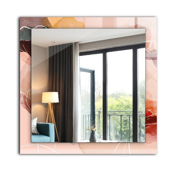 Lustro dekoracyjne prostokątne Abstrakcyjne motywy kwiatowe