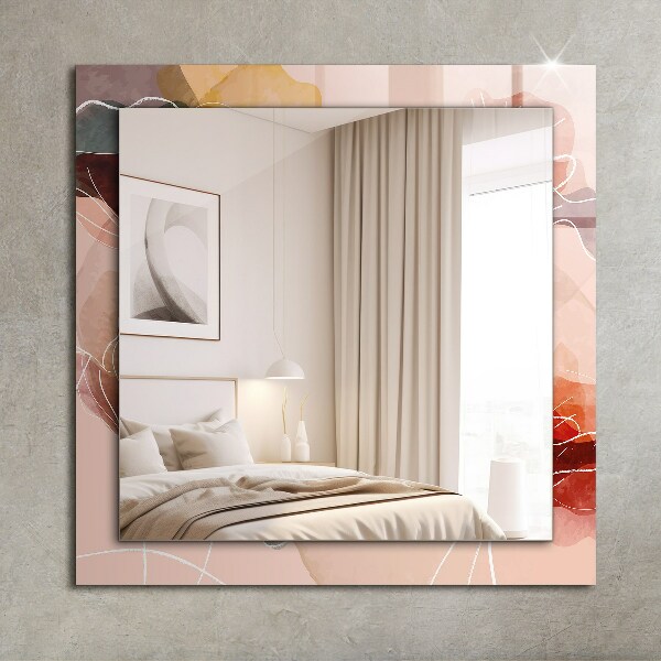 Lustro dekoracyjne prostokątne Abstrakcyjne motywy kwiatowe