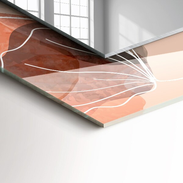 Lustro dekoracyjne prostokątne Abstrakcyjne motywy kwiatowe