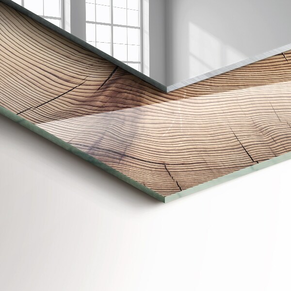 Lustro z drukowaną ramką prostokątne Kwiaty i ptaki