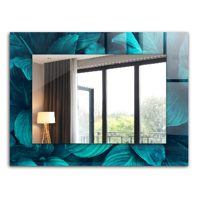 Lustro ścienne dekoracyjne prostokątne Liście miłorzębu