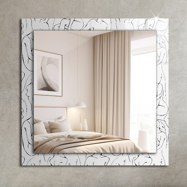 Lustro z drukowaną ramką prostokątne Abstrakcyjna lawa