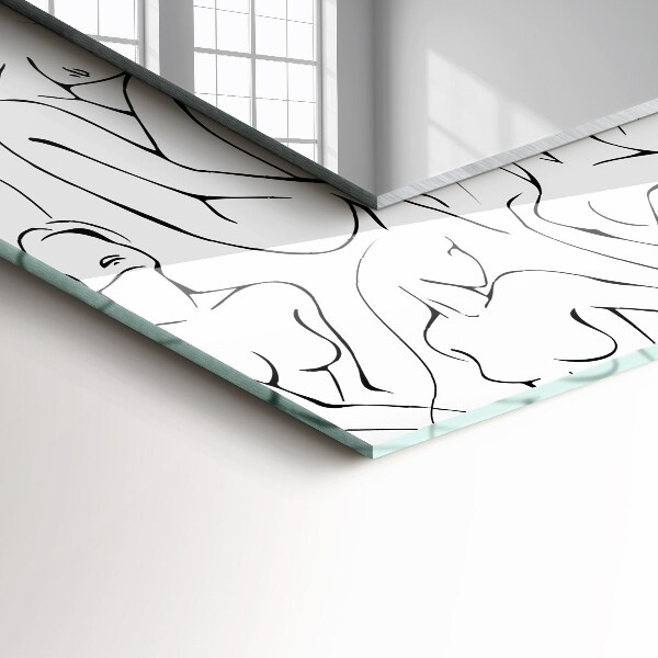 Lustro z drukowaną ramką prostokątne Abstrakcyjna lawa